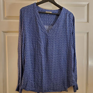 Blue and Grey rayon tunic style top